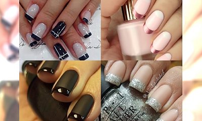 FRENCH MANICURE - Odkryj go na nowo! Nie musi być nudny, jeśli połączysz go z kolorem lub błyskiem. PIĘKNA GALERIA!
