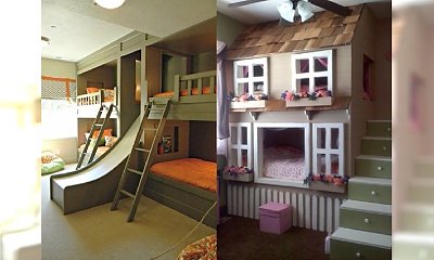 Piętrowe łóżka wcale nie muszą być nudne. Zainspirujcie się pomysłami, na których punkcie Wasze dzieci oszaleją!