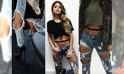 Gorący trend 2017: kabaretki do jeansów z dziurami! Zobacz, jak je nosić