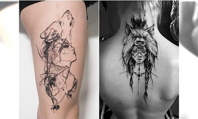 Dziewczyna z wilkiem - modny motyw tatuażu. Przejrzyjcie najpiękniejsze wzory!