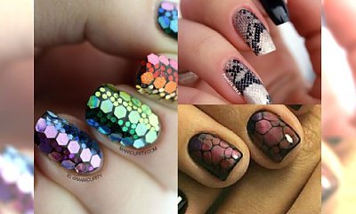 "Snake skin nails" - fantazyjne wzory na paznokcie przypominające skórę węża. Hitowy manicure!