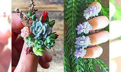 Ekologiczny manicure. Te kwiaty naprawdę ROSNĄ NA PAZNOKCIACH!