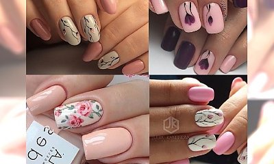 Delikatny manicure z uroczymi kwiatami. Poczuj wiosenną aurę!