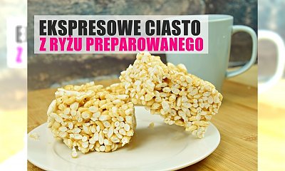 Ekspresowe ciasto bez pieczenia z ryżu preparowanego