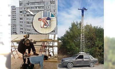 Bezpieczeństwo przede wszystkim... Ale nie w przypadku tych ludzi! Czy oni są normalni?! #8 przegięcie