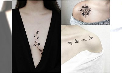 Tatuaż na dekolcie - niezywkłe wzory na obojczyk, piersi, sternum