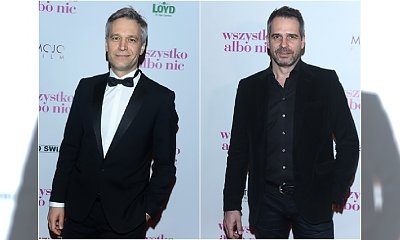 Starzy ale jarzy? Michał Żebrowski i Paweł Deląg na premierze filmu "Wszystko albo nic"