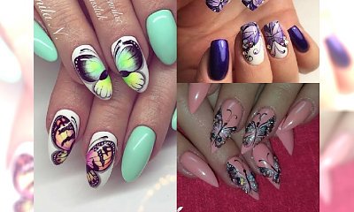 Manicure z MOTYLAMI to absolutny hit! Musisz sobie taki zafundować na WIOSNĘ 2017