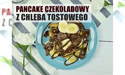 Czekoladowe pancakes na szybko z chleba tostowego