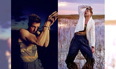 Brad Pitt tarza się w polu w markowych skarpetkach. To NAJGORSZA SESJA ever?