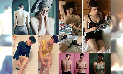 Pozuje do zdjęć, jako mężczyzna oraz jako kobieta. "Płciowość, to tylko wymysł społeczeństwa" - przekonuje androgyniczna modelka. W sieci zawrzało!