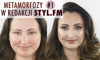 Metamorfozy w redakcji styl.fm: Zobaczcie rewelacyjną przemianę Basi! Zdjęcie bez makijażu, we własnym makijażu i po metamorfozie