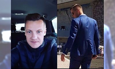 Marcin Mroczek ze swoim synem na I Komunii Świętej. "Jaki ojciec taki syn"