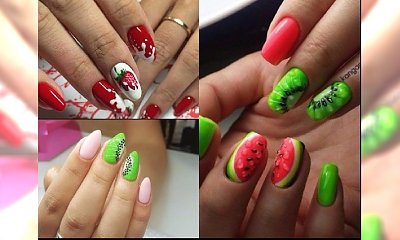 Manicure 2017: Paznokcie z rysunkiem owoców to bardzo smaczny trend! Będzie ci trudno powstrzymać się przed jedzeniem