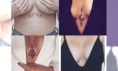 HIT! Zmysłowe tatuaże między piersiami i pod biustem - galeria najbardziej kuszących inspiracji
