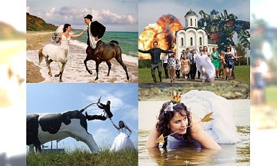 Te zdjęcia ślubne wołają o pomstę do nieba... Najdziwniejsze zdjęcia ślubne, jakie widzieliście!!