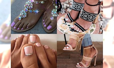 Śliczne inspiracje na pedicure, który będzie pasował do każdych sandałków