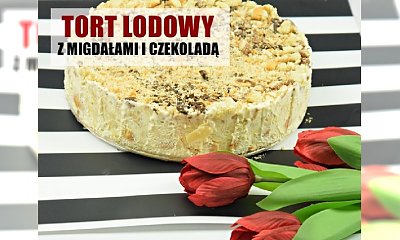 Waniliowy tort lodowy z migdałami i czekoladą, który zrobisz w 10 minut