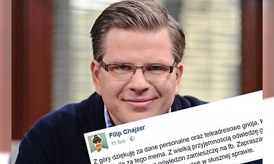 Do sieci trafił mem OBRAŻAJĄCY zmarłego syna Filipa Chajzera. Dziennikarz do autora: "Znajdę cię. Nawet nie wiesz, jak szybko"