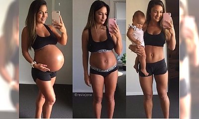 "Doceniam cud stworzenia, ale kocham też swoje ciało". Fit mama nie zaakceptowała pomarszczonego brzucha i podjęła walkę