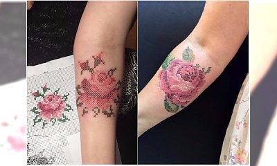 Cross-stitch tattoos - haftowane tatuaże. Gorący TREND dla wielbicieli oryginalnych wzorów