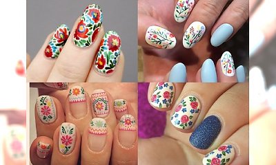13 ślicznych stylizacji manicure inspirowanych folklorem - propozycja idealne na lato