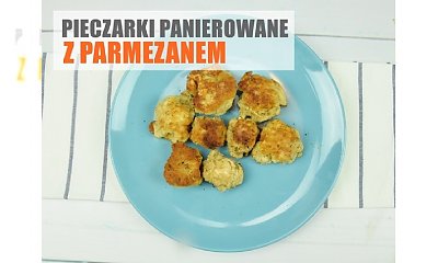 Smażone pieczarki w panierce z parmezanem i bazylią