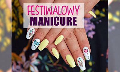 Dziewczęcy manicure festiwalowy - tutorial
