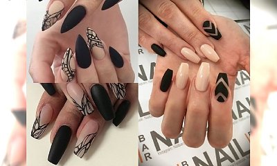 Wasze ulubione połączenie, czyli BLACK & NUDE manicure - galeria perełek