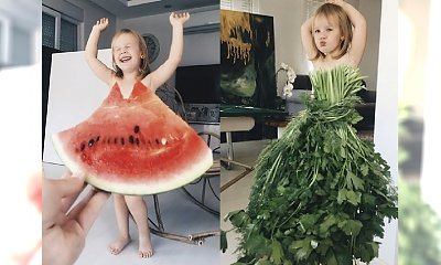 Mama ,,ubiera" córkę w jedzenie i kwiaty, a jej zdjęcia obiegły już cały internet!
