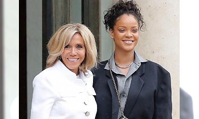 Rihanna spotkała się z francuską parą prezydencką. Ale w co ona się ubrała?