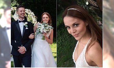 Dominika Gawęda w drugiej sukni ślubnej. Pierwsza była romantyczna, ta jest w zupełnie innym stylu