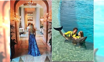 Ale bajka! Majdanowie polecieli na "secret project" do Dubaju. Pławią się w luksusach i pływają z delfinami!