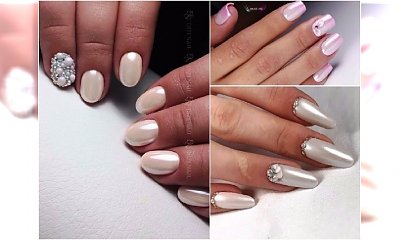 Perłowy manicure - eleganckie hybrydy na ślub, wesele i specjalne okazje