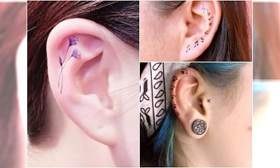 Helix tattoo to gorący trend w tatuażu. Dziewczyny uwielbiają delikatne wzory w tym miejscu