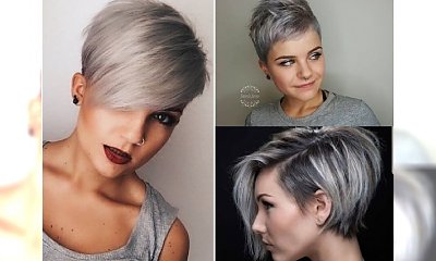 Charakterne fryzurki pixie w odcieniach szarości - mega trend, za którym przepadamy! GALERIA