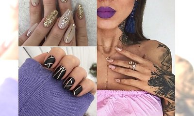 Manicure ze złotą taśmą to hit jesieni 2017! Deynn już taki nosi