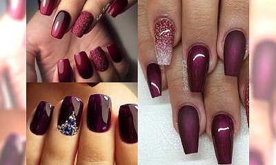 Bordo, czerwienie i fiolety - najpiękniejsze stylizacje paznokci w głębokich jesiennych odcieniach