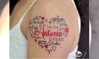 Birth tattoo - ten tatuaż jest hitem wśród świeżo upieczonych mam. Tylko czy to już nie za wiele?