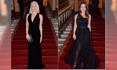 Edyta Herbuś czy Katarzyna Warnke? Która wyglądała lepiej w czarnej wieczorowej sukni?