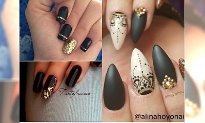 Manicure 2017: pomysły na czarno-złoty manicure! Bardzo eleganckie propozycje