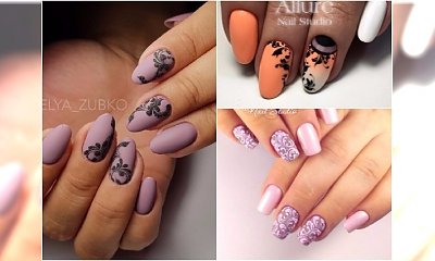 Paznokcie z koronką - eleganckie wzory na jesień