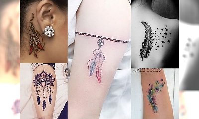 Tatuaże z piórkiem - 18 modnych wzorów dla dziewczyn