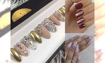 Manicure z cyrkonią i kryształkami - pomysły na paznokcie dla wyrazistych dziewczyn