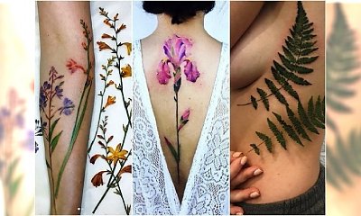 HOT TREND: botaniczne tatuaże. Wzory wyglądają jak prawdziwe rośliny!
