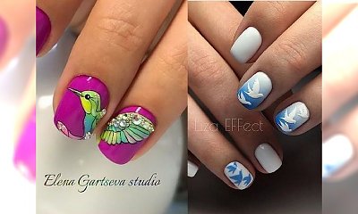 Manicure z motywem ptaków - 20 pomysłów na modne zdobienie paznokci