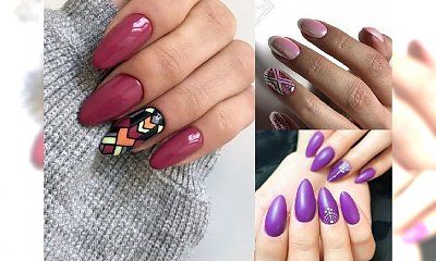 Modny manicure w odcieniach różu, fioletu i bordo. Mega kobiece, barwne zdobienia na ten rok