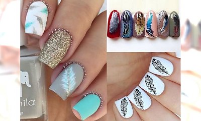 Manicure z piórkiem - TOP 24 pomysły na zdobienie, które pokochacie