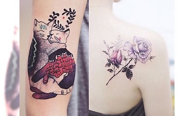 Kolorowe tatuaże dla dziewczyn - te wzory maja w sobie TO COŚ!