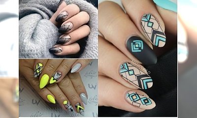 Manicure 2018: Geometryczne wzory na paznokciach. Zobacz najmodniejsze zdobienia na 2018 rok!